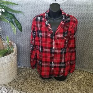 Victorias Secret Plaid Pajama Top
